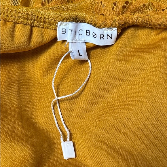 BALTIC BORN mustard lace dress LARGE - Picture 5 of 7